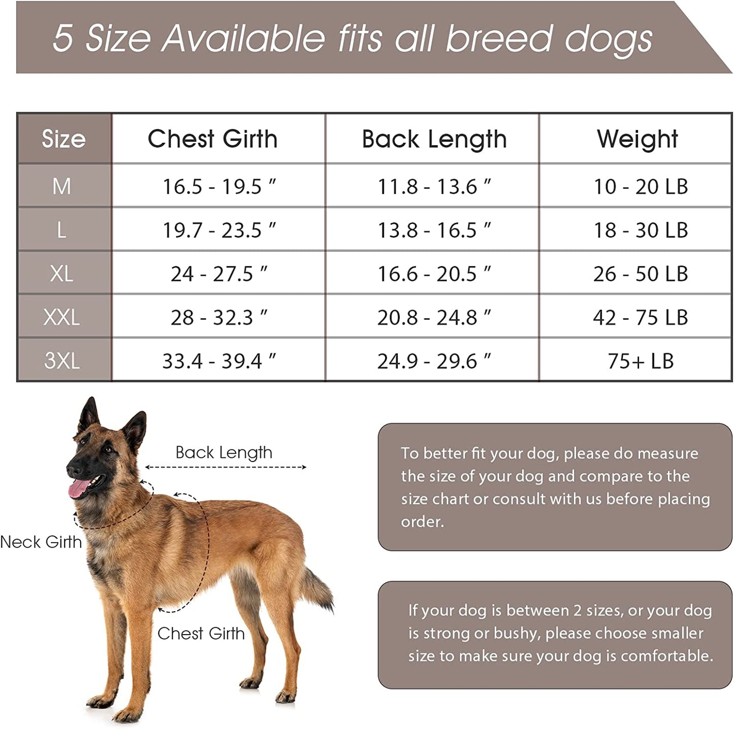 Dog Recovery Suit Adjustable, Dog Bodysuit for Abdominal Wound after Surgery, Substitute E-Collar, M Size, Anti-Licking Surgical Dog Onesies, Leopard.