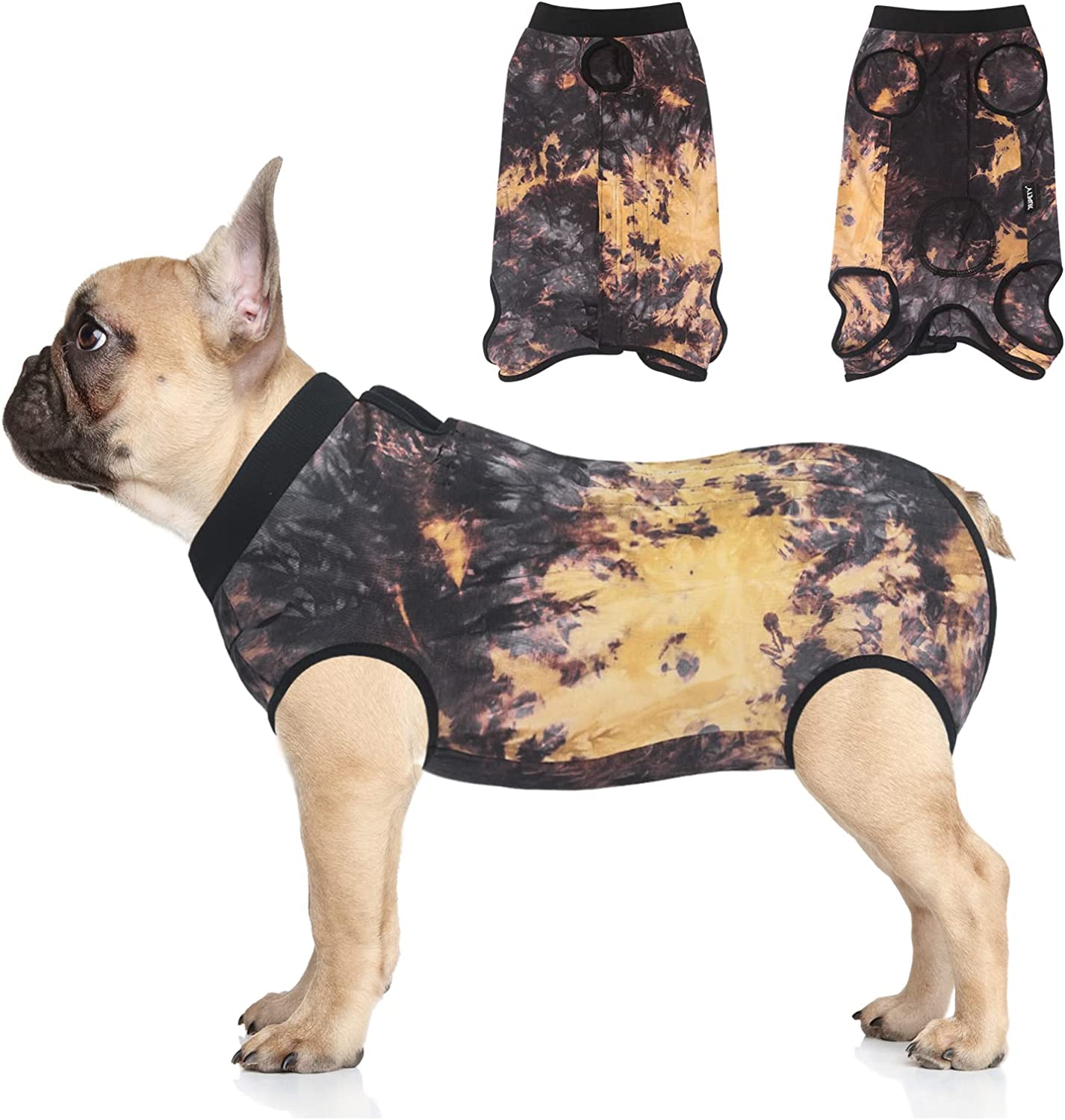 Dog Surgical Recovery Suit Adjustable, Dog Bodysuit for Abdominal Wound after Surgery, Substitute E-Collar, 3XL Size, Anti-Licking Surgical Dog Onesies, Tie-Dye.