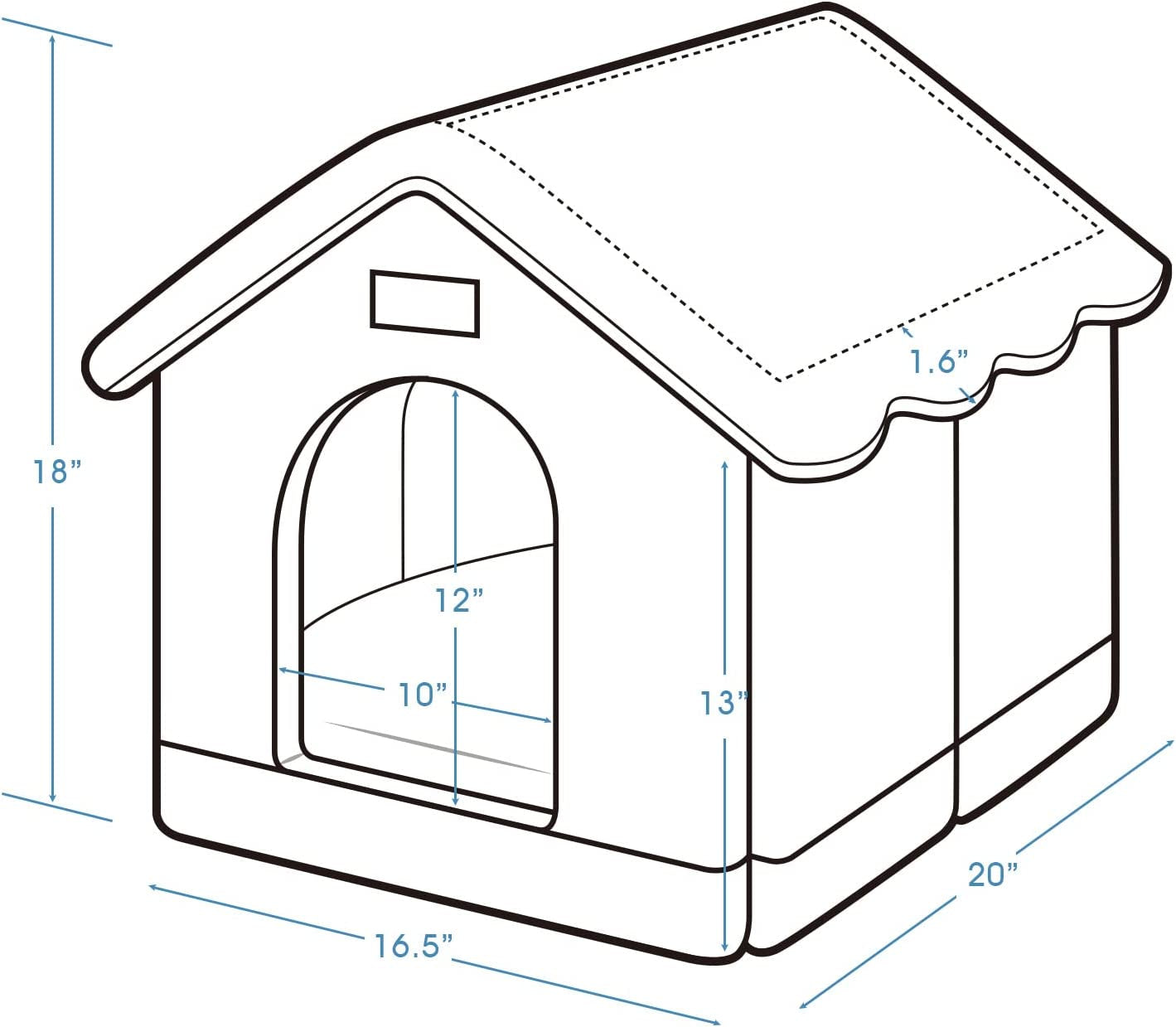 Cozy Pet Bed House, Indoor/Outdoor Pet House, L Size for Cat and Medium Dog, Warm Cave Sleeping Nest Bed for Cats and Dogs, Gray