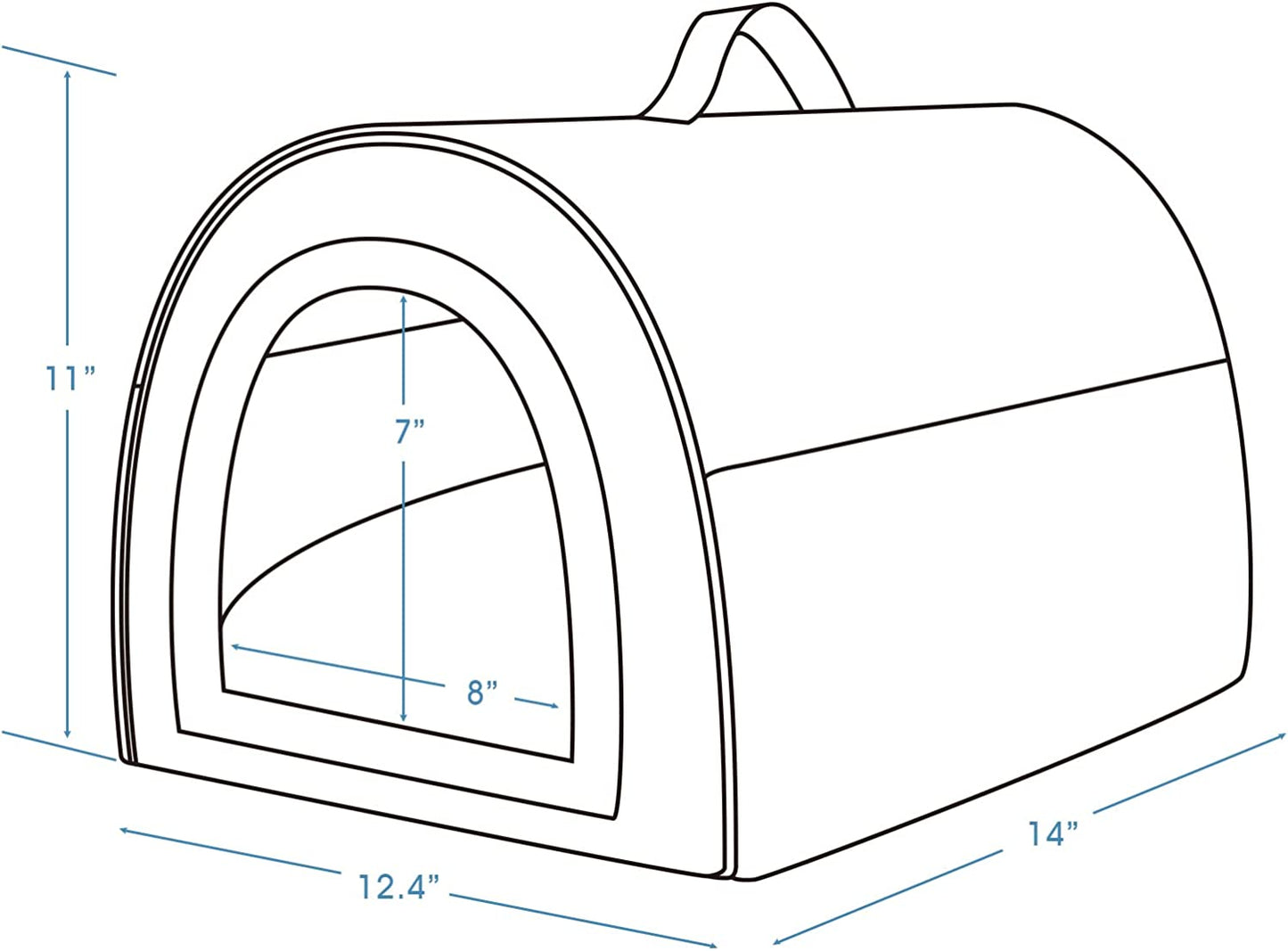 Cozy Small Pet Dog House, 2 in 1 Puppy House, S Size for ​Cat and Puppy, Warm Cave Sleeping Nest for Cats and Dogs, Grey