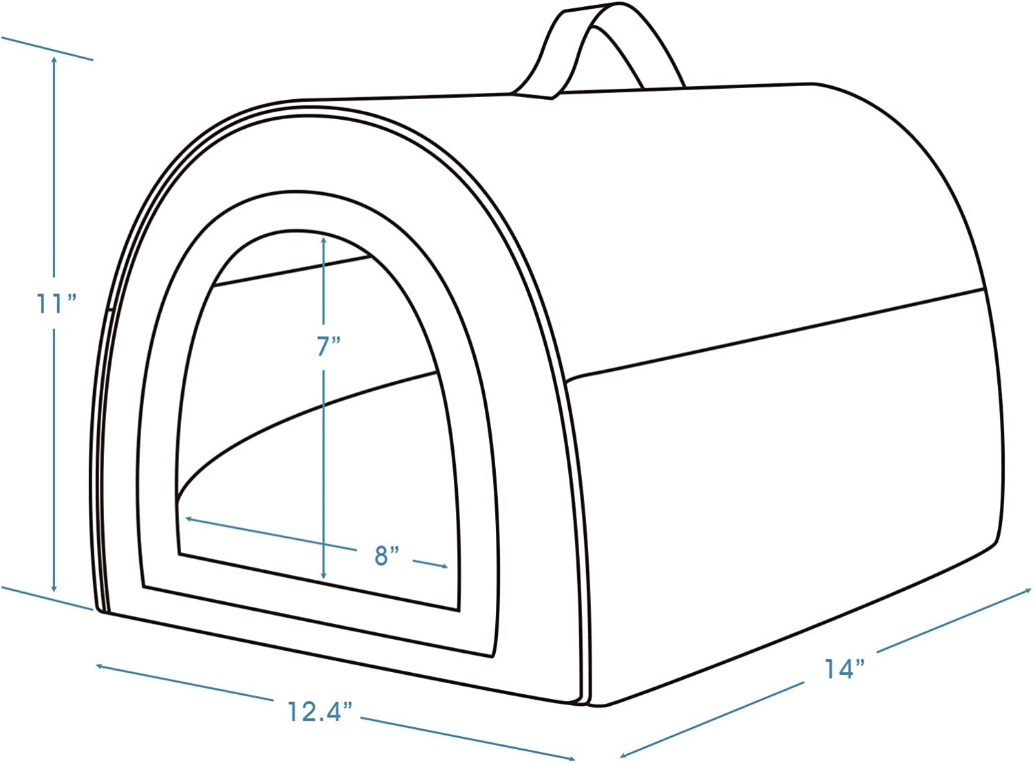 Cozy Small Pet Dog House, 2 in 1 Puppy House, S Size for ​Cat and Puppy, Warm Cave Sleeping Nest for Cats and Dogs, Grey