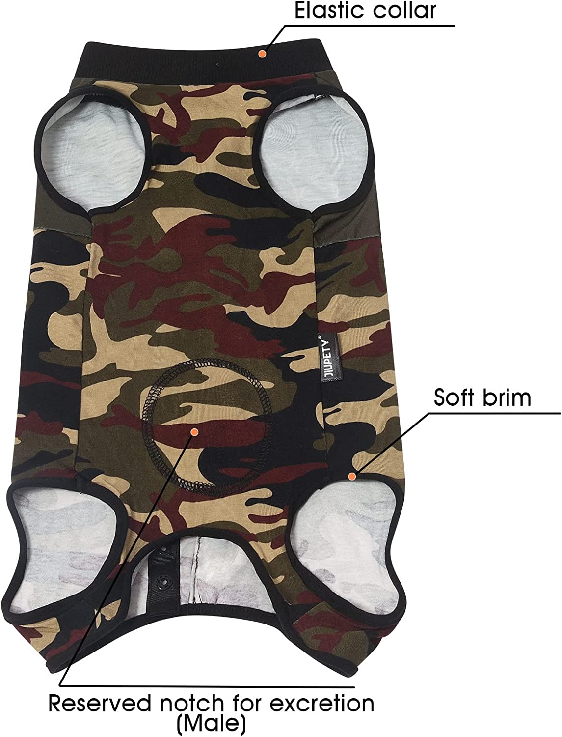 Dog Surgical Recovery Suit Adjustable, Dog Bodysuit for Abdominal Wound after Surgery, Substitute E-Collar, 3XL Size, Anti-Licking Surgical Dog Onesies, Camo.