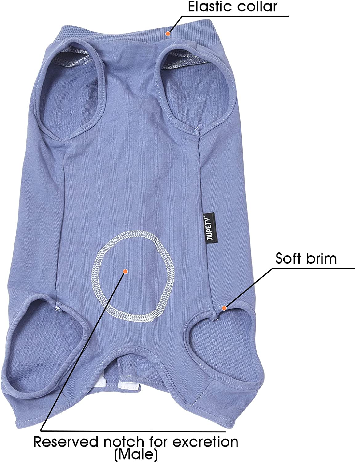 Dog Recovery Suit Adjustable, Dog Bodysuit for Abdominal Wound after Surgery, Substitute E-Collar, 2XL Size, Anti-Licking Surgical Dog Onesies, Blue & Paw.